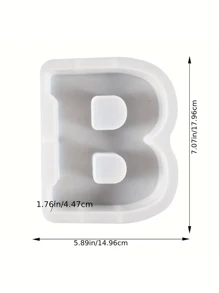 7inch Large Letter Mold For Resin, 26 Capital Letter Alphabet Epoxy Molds, A-Z Thick Resin Letter Molds For Making Letters, DIY Crystal Silicone Mold, 3D DIY Crystal Word Sign Mold For Party Home Decor - White - View 7