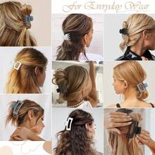9 Chiếc/Bộ Kẹp Tóc Claw Kẹp Tóc Trung Bình Cho Phụ Nữ, 3 Kiểu Kẹp Tóc Claw Kẹp Tóc Hình Chữ Nhật Cho Tóc Dày Kẹp Tóc Hình Vuông Cho Tóc Mỏng Phụ Kiện Cho Phụ Nữ - Nhiều Màu Sắc - Nhiều màu - Xem 10