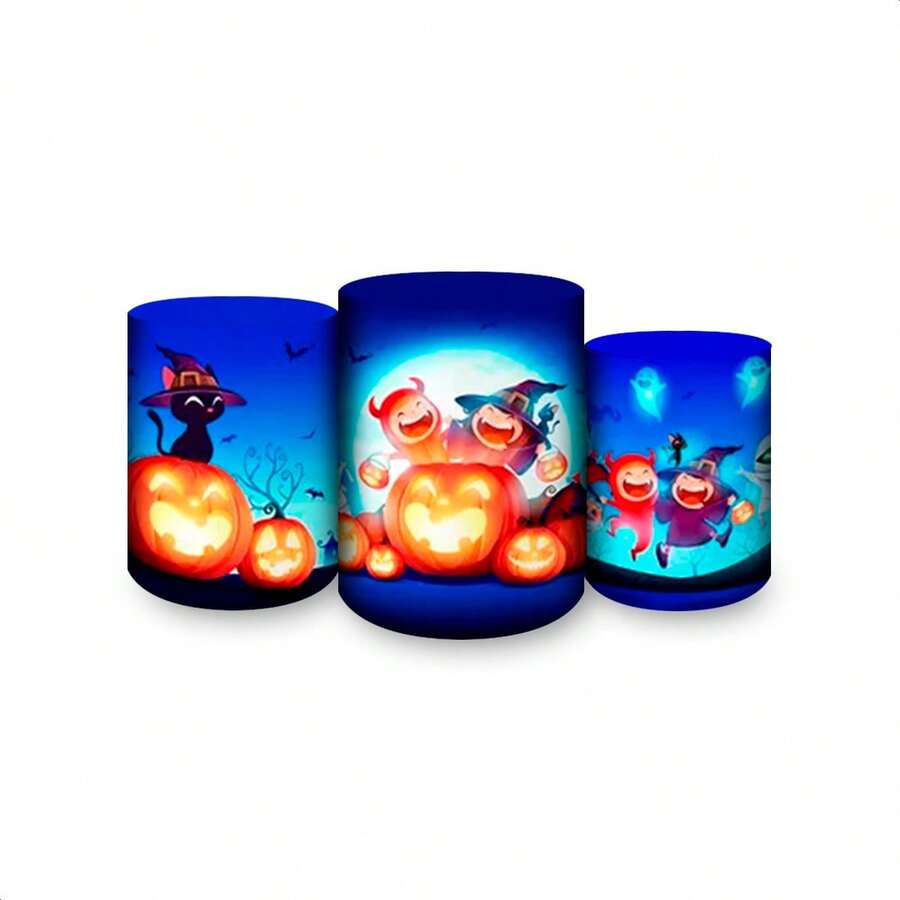 Kit Three Decorative Covers For Sublimated Cylinder Party And Birthday Decoration Various Themes Adult Children Halloween Horror Fantasy Party - 汽缸蓋 1783 - 查看 1