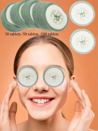 10 piezas/20 piezas/30 piezas/50 piezas/100 piezas Máscara desechable para ojos con película hidratante, máscara de ojos de papel no tejido impreso con sandía verde, máscara de ojos impresa DIY, adecuada para la hidratación diaria de las mujeres, para enviar a la familia, esposa, niños como pequeños regalos