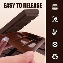 6 腔深巧克力棒模具，带袋刮刀，厚巧克力棒模具，用于填充棒，硅胶巧克力模具，用于填充 Knafeh 开心果巧克力棒 - 多色 - 查看 4
