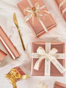 Matte Rose Gold Wrapping Paper, Solid Color Wrapping Paper, Gift Wrapping Paper, Perfect For Weddings, Valentine's Day, Birthdays, DIY Bouquets, Christmas, Christmas & Valentine's Day - Rose Gold - View 7