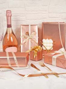 Matte Rose Gold Wrapping Paper, Solid Color Wrapping Paper, Gift Wrapping Paper, Perfect For Weddings, Valentine's Day, Birthdays, DIY Bouquets, Christmas, Christmas & Valentine's Day - Rose Gold - View 5