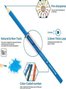 Vibrant Color Pencil Set -72 Color Soft Core Oil Hexagonal Advanced Color Pencil, Used For Painting, Coloring Books, Sketching, And Adult Coloring - Soft Core Art Coloring Pencil Set Suitable For Adults, Artists, Teenagers, Coloring Books, And Arts And Crafts Supplies Back To School