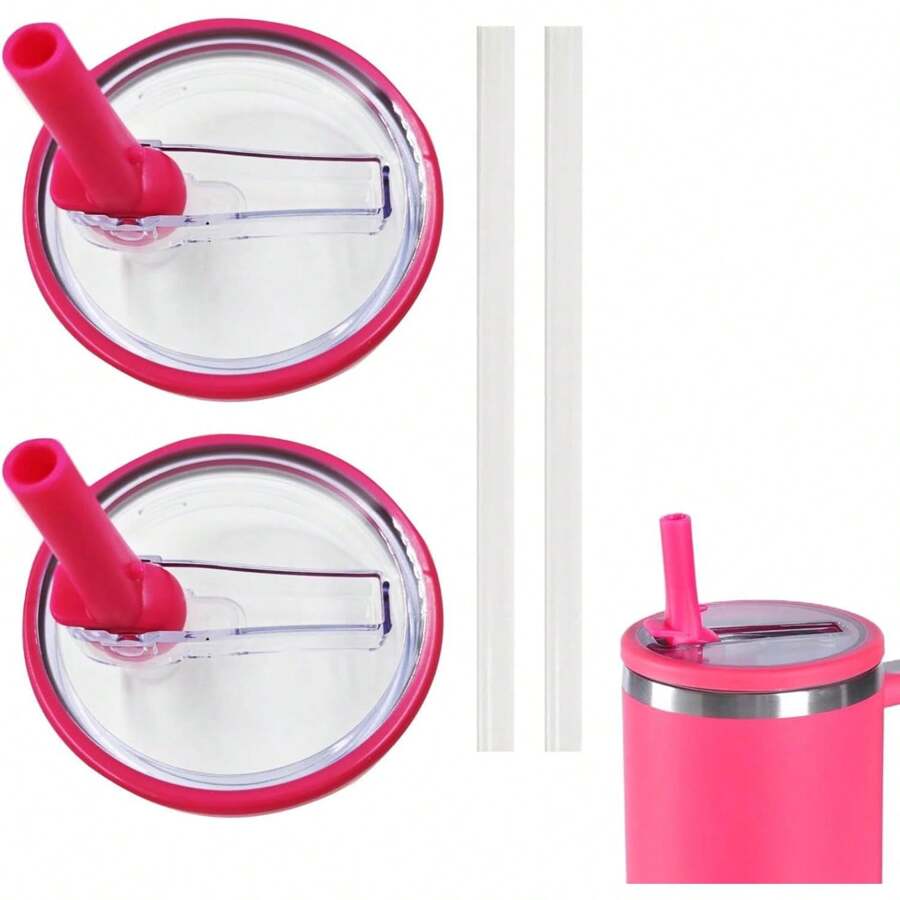 Aazon.co | 2 PCS 30 Oz Spill Proof Tubler Flip Straw Lid For Stanley Cup, Leak Proof Tubler