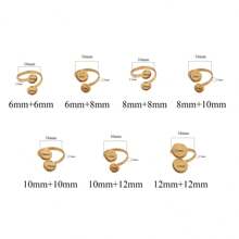 10pcs 304 Stainless Steel Ring Tray 16mm Twisted Adjustable Blank Convex Glass Bottom Tray DIY Handmade Jewelry Tray Finger Rings - Ring Setting - View 5