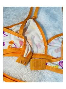 Conjunto Infantil Menina Moça Calcinha e Sutiã Lingerie Infanto Juvenil LISO E ESTAMPADO - Multicolorido - Visão 3