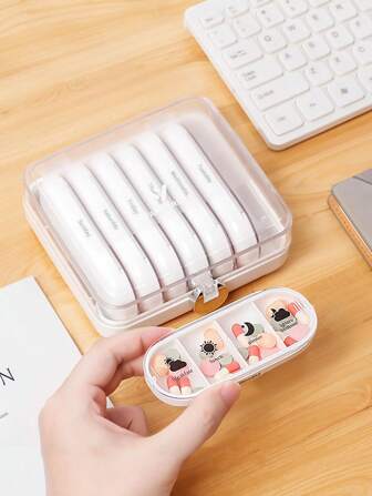 Large Capacity Pill Organizer Box, 1 Week Medicine Dispenser Tray With 4 Times Daily Slots, Airtight Waterproof Design For Home Use And Travel, Portable Accessories Storage