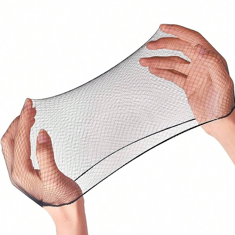 2/3pcs Elastic Invisible Hair Nets, Suitable For Food Service, Ballet Buns, Sleeping - Black - View 1