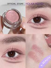 HOLIKA HOLIKA Sugarlit 奶油眼影 04 烟熏炸弹，4.5克，低饱和度裸粉色，柔和烟熏粉色 - 哑光，珠光妆效，化妆品 | 韩国美妆，韩国彩妆，4.5克/0.15盎司 - SMOKE BOMB - 查看 2