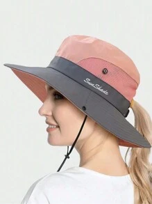 1 Stück Damen-Wendehut im Boho-Stil mit Cashew-Blumenmuster, UV-Schutz - Blumen- - Übersicht 4