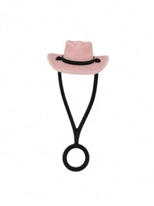 1pc  Cowboy Hat Shaped Silicone Straw Cover, Compatible With 30 Ounce And 40 Ounce Cups, 10mm 0.4 Inch Dustproof And Reusable, Cute Cup Straw Cover Accessory, - Multicolor - View 11