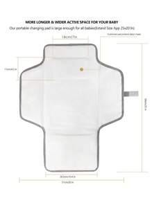 1 件防水婴儿尿布更换垫：便携式尿布更换垫，适合婴儿户外旅行 - 彩色 - 查看 4