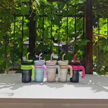 1 件双层超大迷你汽车杯高档吸管杯 316 不锈钢便携式带手柄、冷却和保温 - 情人节、妻子、妈妈、女儿、姐妹、奶奶的完美礼物 - 适合户外露营、仅手洗、不含 PVC、非常适合跑步和圣诞节、母亲节、毕业典礼、祖父母节等节日 - 厨房和餐厅使用 - 巨大迷你吸管杯 - 查看 5