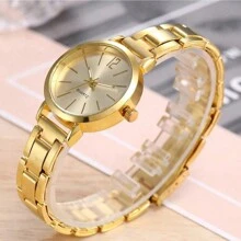 JasonRolls 两件套女士手表，简约时尚金色合金表壳搭配钢表带石英表，以及心形手链，适合日常佩戴，生日礼物之选。 - 金色 - 查看 2