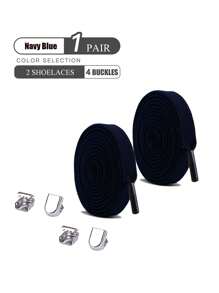 1pair Elastic No-Tie Shoelaces, Multiple Colors Available For Sneakers, Sports Shoes (Note: Actual Colors May Vary Slightly Due To Different Monitor Settings)