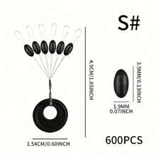 600 hạt cách ly mồi câu cá, hạt cách ly silicon cho dây câu cá, phụ kiện câu cá - Nhiều màu - Xem 4