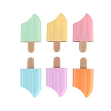 6 Packs Small Highlighter Chisel Tip Marker Pen - Cute Candy Ice Cream Popsicle Shape Highlighter For Party Birthday Drawing Poster Diary Greeting Card DIY Crafts Office School Supplies For Christmas, New Year, Thanksgiving Gifts - Multicolor - View 6