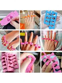 50pcs 50pcs Sponge Toe Separators Pedicure Set For Nail Polish- Premium Nail Art Painting And Polishing Tool Kit, 5 Funy Color,Nail Supplies,Nail Tools,Nail Art Tools,Back To School,Nails,Nail Tools For Press On Nails,Manicure Pedicure Tools - Multicolor - View 3