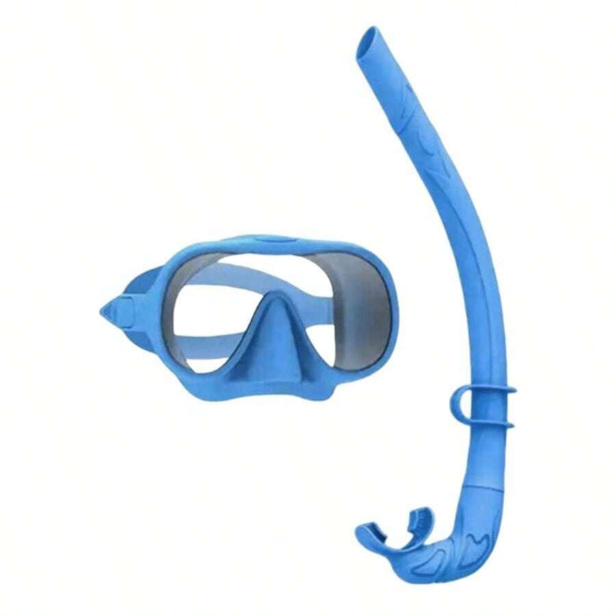 Frameless Anti Fogging Scuba Diving Equipment Frameless Mask Scuba Diving - Blue - View 1