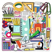 50 miếng/bộ nhãn dán văn phòng phẩm hoạt hình phong cách INS, nhãn dán thủ công DIY cho hành lý, ván trượt, tủ lạnh, điện thoại - 50 văn phòng phẩm-309 - Xem 6