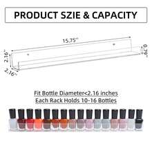 Display4top Clear Acrylic Display Shelves, Polish Wall Rack Organizer Holds, Be Used Nail Polish Display Stand, Essential Oil Storage Rack, Picture Ledge Shelf Or Kitchen Spice Rack (6 PACK) - transparent - View 3