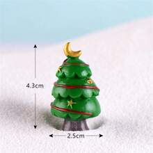 7pcs Christmas Snow Scene Landscaping Mini Ornaments Micro Landscape Christmas Tree Accessories A Variety Of Large And Small Simulation Trees,Christmas - Multicolor - View 10