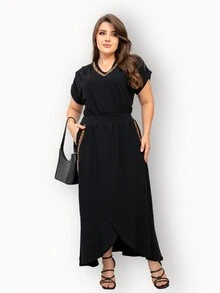 Skirt And Sweatshirt Set With Leopard Detail - màu đen - Xem 4