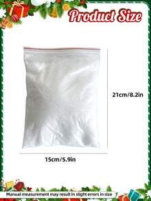 1 pieza Decoración navideña Copos de nieve simulados, 100g de polvo de nieve seca Copos de nieve artificiales, Accesorios fotográficos Copos de nieve artificiales, Decoración de escena, Decoración navideña, Decoración del hogar, Decoración de oficina, Decoración perfecta para fiestas temáticas, Decoración de fiesta familiar de Navidad,Navidad