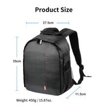 Travel Camera Bag Backpack Case For DSLRSony Canon Eos Rucksack Waterproof UK - Black - View 7