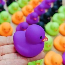 30PCS Evil Witch Rubber Duck With Purple Lips - Perfect For Halloween Decorations, Party Gifts, Car Hangers, And Bathroom Water Ducks - Multicolor - View 6