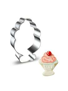 1 Stück Ausstechform aus Edelstahl in Eiscremeform, zum Verzieren von Kuchen, Sommer