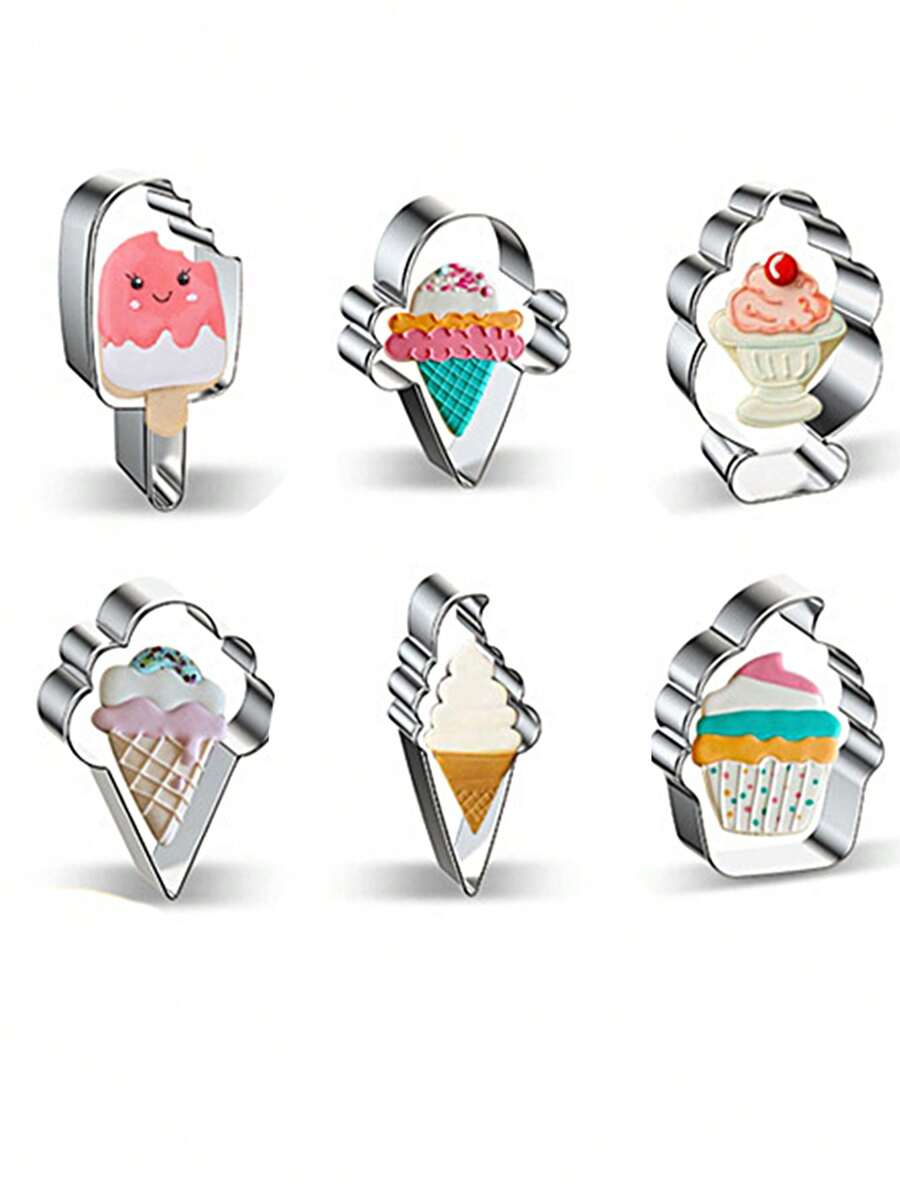 1 Stück Ausstechform aus Edelstahl in Eiscremeform, zum Verzieren von Kuchen, Sommer