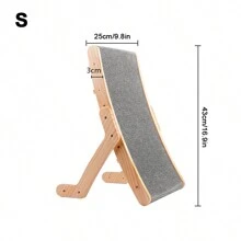 1 pieza Tabla rascadora de gato transformable, estructura de madera duradera Sillón y cama de descanso para gatos para uso en interiores - Albaricoque - Ver 12