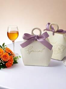 5 piezas/10 piezas Bolsas de papel DIY para regalo de dulces de boda, bolsas de fiesta de celebración para bodas