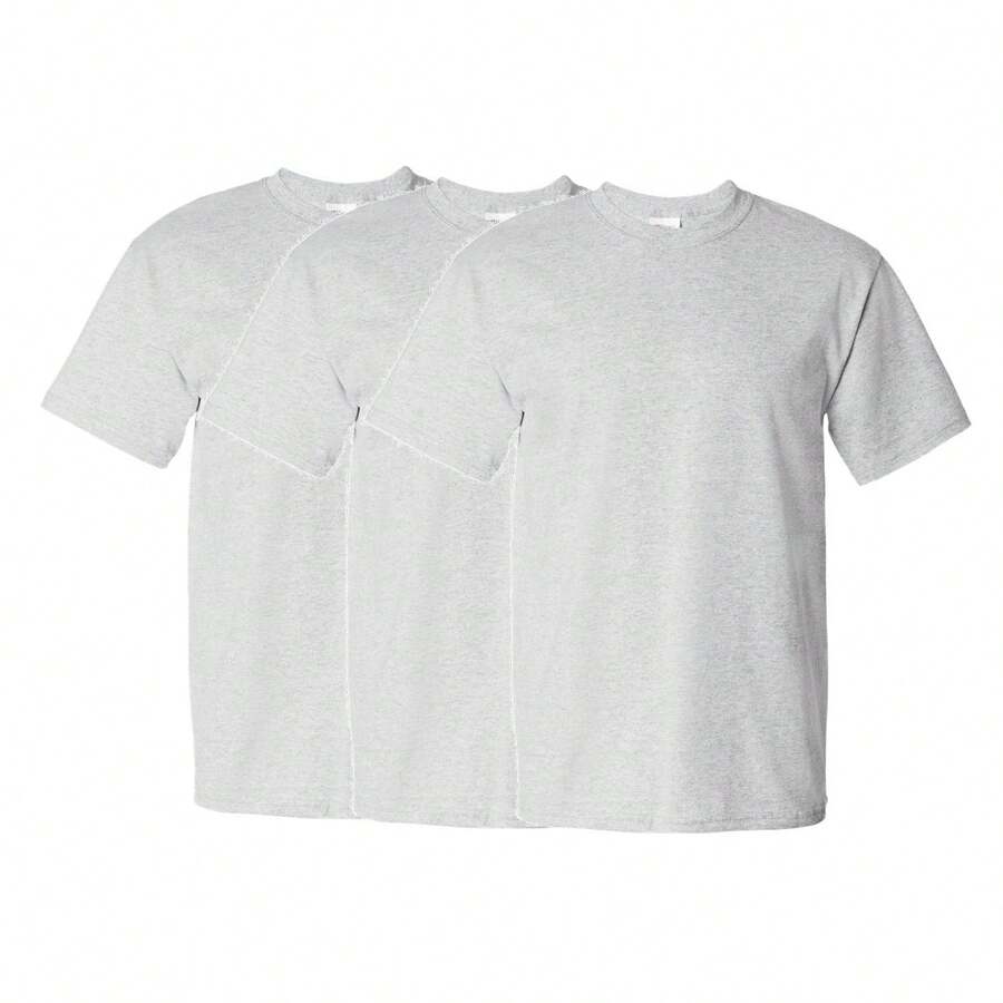 Hanes Men's 3 Pack T-Shirts 100% Cotton Value Pack - Ash - View 1
