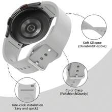 1 dây đeo silicon nguyên bản mới 20MM tương thích với Galaxy Watch 4 Classic 42mm 46mm Galaxy Watch 5 Pro 45mm 5/6/7 40mm 44mm 46mm 42mm Dây đeo thay thế cho nam nữ - Nhiều màu - Xem 5