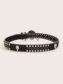 1 件男士重型铆钉骷髅扣，适用于裤子腰带、万圣节派对、日常休闲、商务、男朋友、丈夫、父亲、爸爸男士礼物、日常穿着、时尚、青少年、户外、度假、运动、旅行、街头、波西米亚风、复古秋季、秋季、万圣节秋冬配饰，适合青少年、青年、男士、休闲、户外、运动、度假、毕业礼物、生日、日常穿着