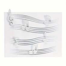 6 piezas Imanes con notas musicales: Imanes creativos con pentágrama de piano para la nevera - Decoración del hogar