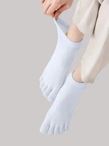 3 Pairs Plus Size Women Solid Color Toeless Ankle Socks, Suitable For Daily Casual Or Sports Wear
