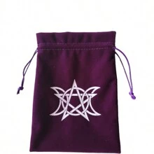 1pc Thick Velvet Tarot Oracle Card Pouch Drawstring Storage Bag Handbag Divination Game Energy Stone Small Items Storage Bag Easter Christmas Halloween Gift Bag Back To School