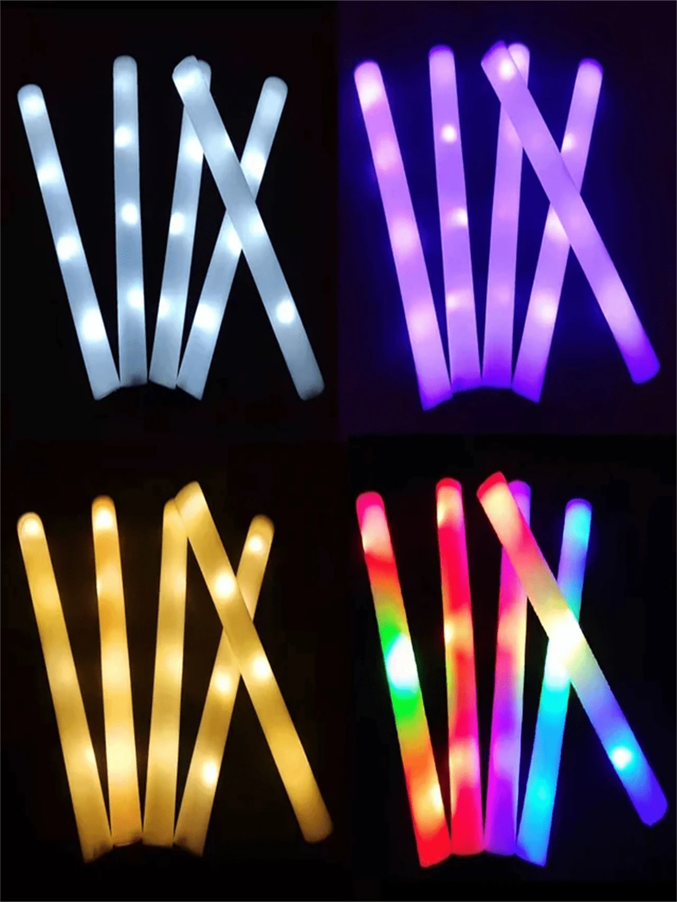 Colorful Sponge Foam Glow Sticks LED Support Glow Sticks Concert Bar