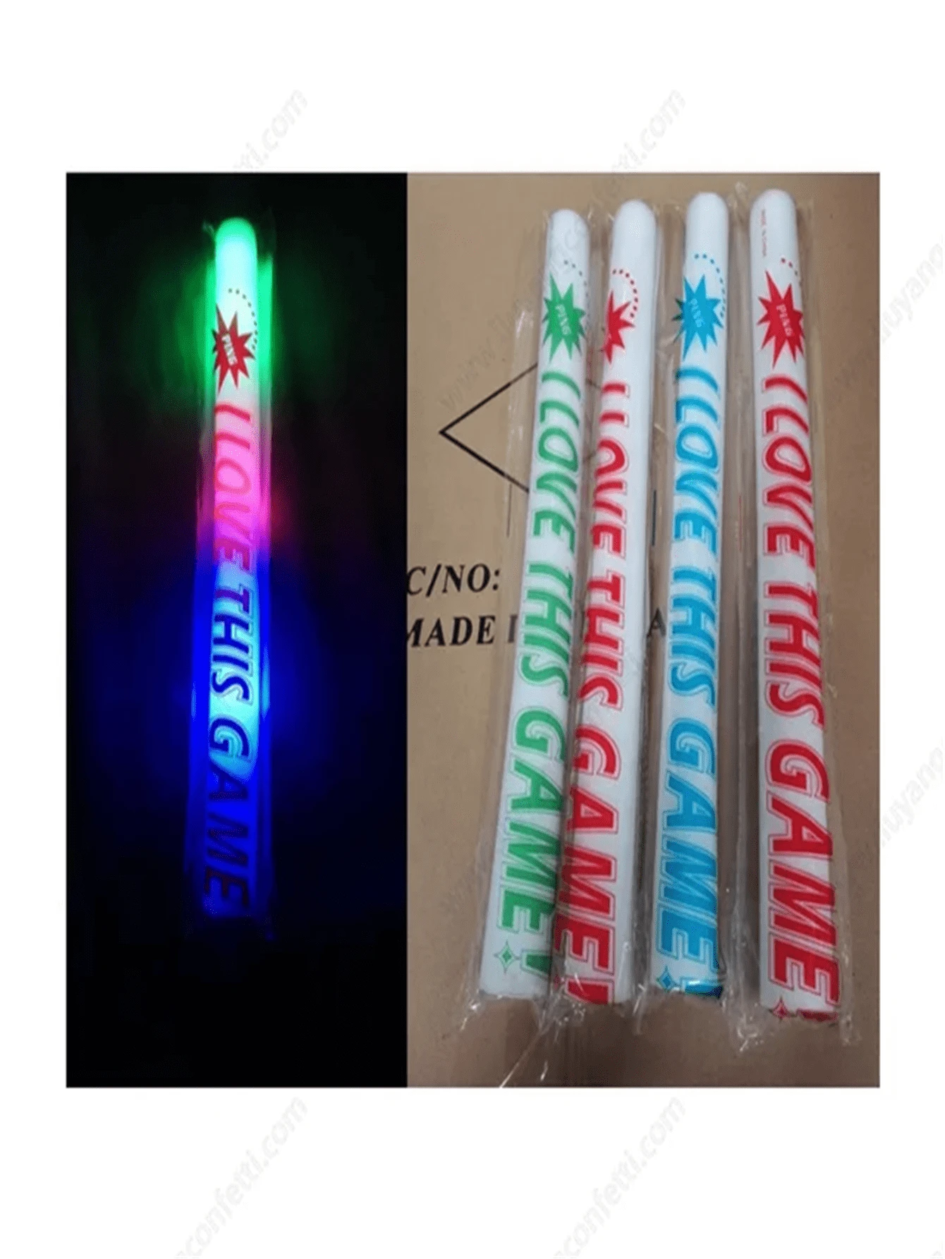 Colorful Sponge Foam Glow Sticks LED Support Glow Sticks Concert Bar