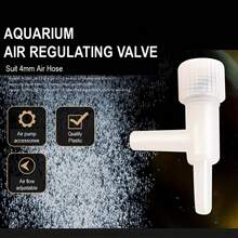 5pcs Aquarium Oxygen Pump Control Valve, 3 Heads Automatic Water Refill Device Adjustable Oxygen Pump Tank Volume Control Valve