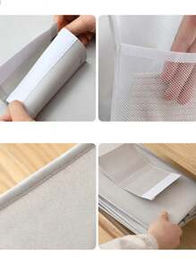 1pc Multi-Compartment Hanging Clothes Storage Bag, Can Be Used To Store Underwear, Foldable Storage Pouch, Suitable For Storing Socks, Bras, Household Items, Space-Saving, Applicable For Bedroom, Wardrobe, Closet, Home, Dorm, Etc. Hanging Wardrobe Storage Organizer, Storage Container, Wardrobe Storage Bag, Hanging Wardrobe Storage Bag, Suitable For Bedroom, Dorm, Can Store Socks, Pants, Jeans, T-Shirts, Dresses, Etc. - Grey - View 10