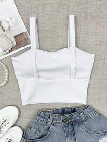 Neoprene Cropped With Padding - 白色 - 查看 1