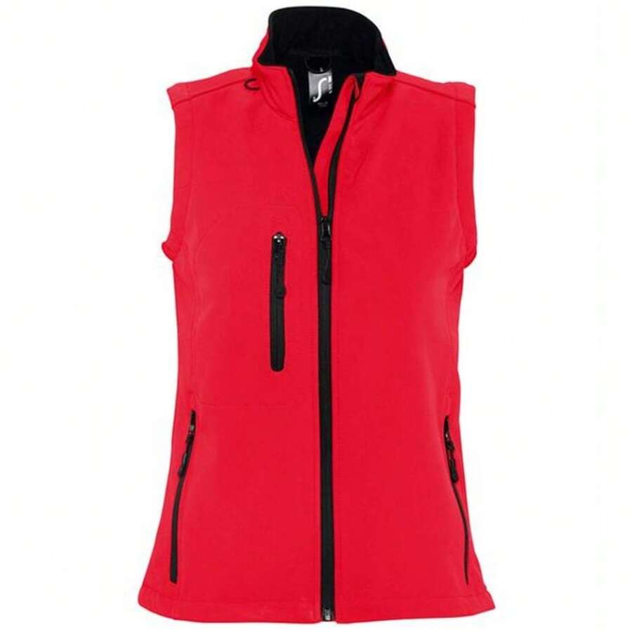 SOLS Womens/Ladies Rallye Soft Shell Bodywarmer Jacket (Red) - Rojo - Ver 1
