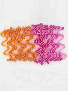 12pcs DIY Heatless Curlers - Magic Overnight Hair Styling Kit, Comfortable, Perfect For Curly Hair,Pink Accessories ,Hair Styling Tools