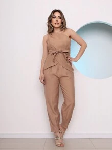 ISA FASHION Set Of Marrante/Pocket/Button/Zipper/Belt/Female - màu nâu - Xem 2