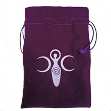 1pc Thick Velvet Tarot Oracle Card Pouch Drawstring Storage Bag Handbag Divination Game Energy Stone Small Items Storage Bag Easter Christmas Halloween Gift Bag Back To School